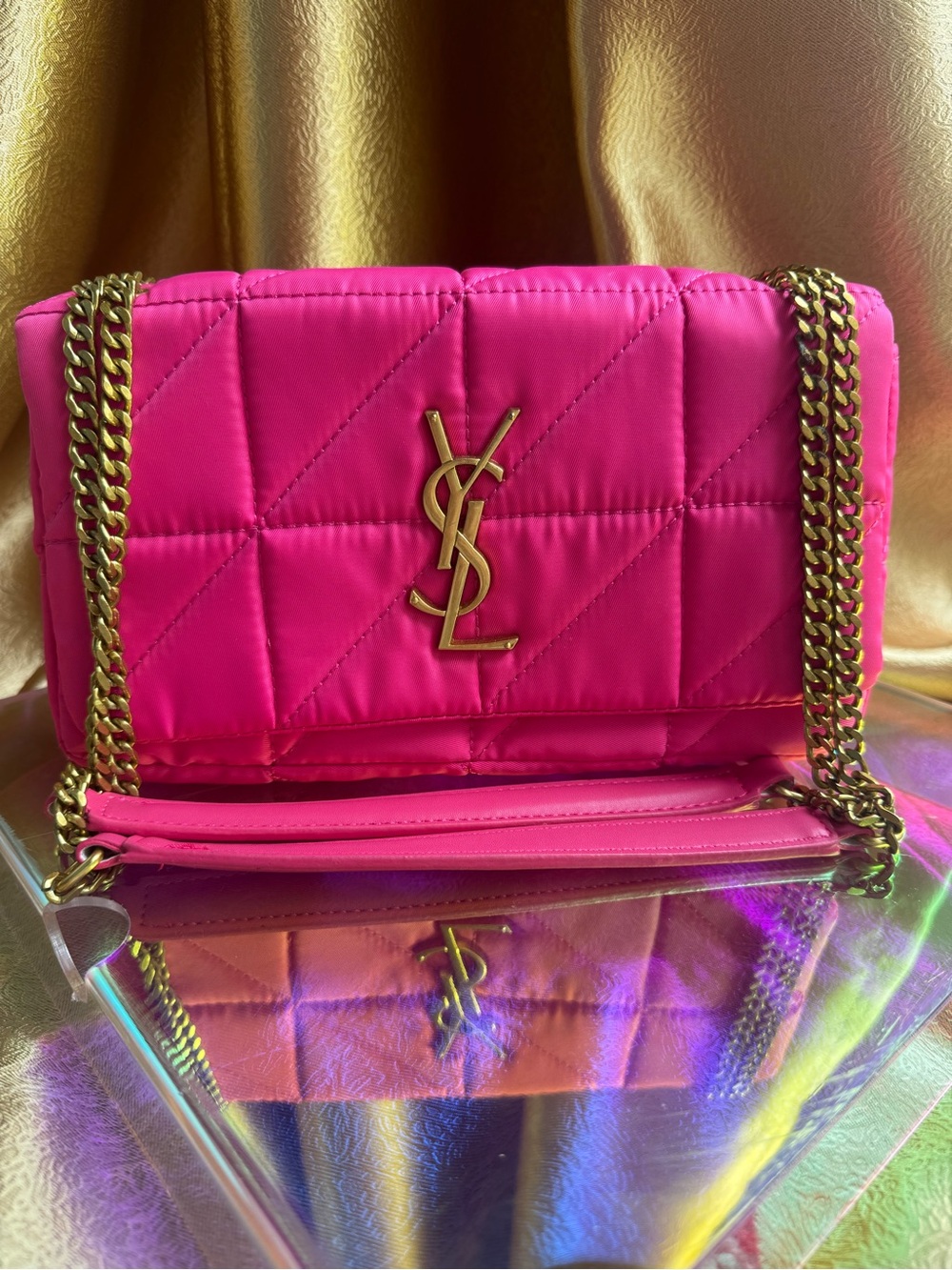 Last chance🔥Pink Quilted Chain Shoulder Bag